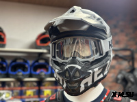 Шлем кроссовый HETOSHI OF836 EXOSS CROSS PRO MX289 цв.Серый с черными вставками Матовый р.XS