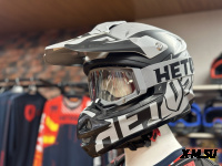 Шлем кроссовый HETOSHI OF836 EXOSS CROSS PRO MX289 цв.Серый с черными вставками Матовый р.S
