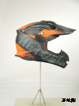 Шлем кроссовый HETOSHI OF836 EXOSS CROSS PRO MX289 цв.Черно-серо-оранжевый Матовый р.XXL
