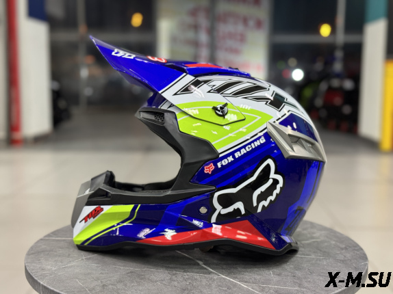 Шлем кроссовый HETOSHI Сине-желто-красный AD3-14 цв.  р. XL