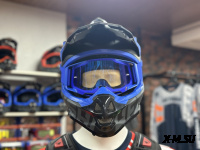 Шлем кроссовый HETOSHI OF836 EXOSS CROSS PRO MX289 цв.Черно-синий Матовый р.S