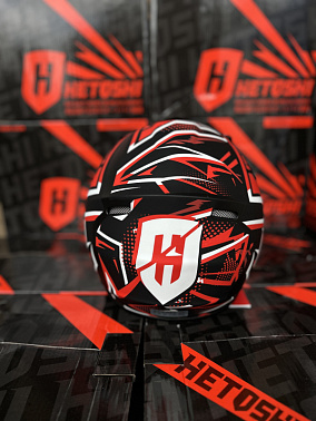 Шлем кроссовый детский HETOSHI Cross-Kids KY-B12 цв.Красно-черно-белый Матовый р.Y-L