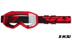 Очки для мотокросса FLY RACING FOCUS (2019) красные, прозрачные