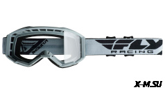 Очки для мотокросса FLY RACING FOCUS (2019) серые, прозрачные